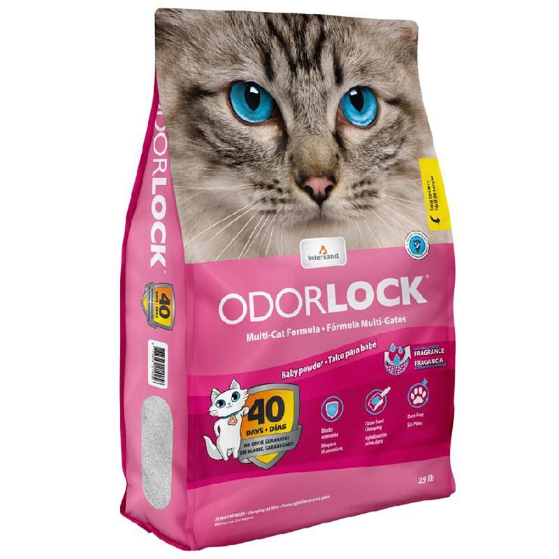 Intersand Odorlock Baby Powder Clumping Cat Litter 25lb