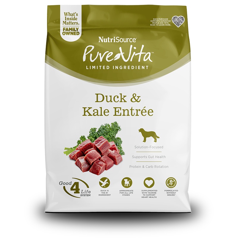 PureVita Grain Free Dry Dog Food - Duck & Kale - 25lb Bag