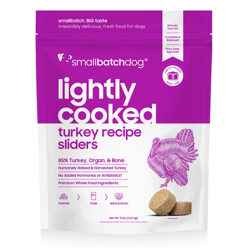 smallbatch Lightly Cooked Frozen Dog Food - Turkey - 5lb Bag