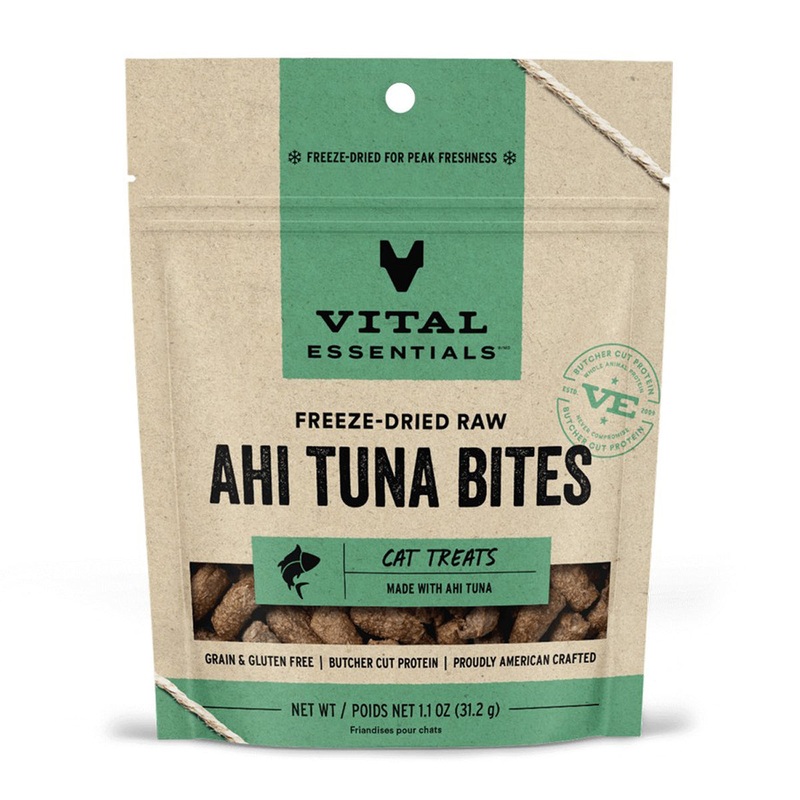 Vital Essentials Freeze-Dried Ahi Tuna Bites Cat Treats 1.1oz