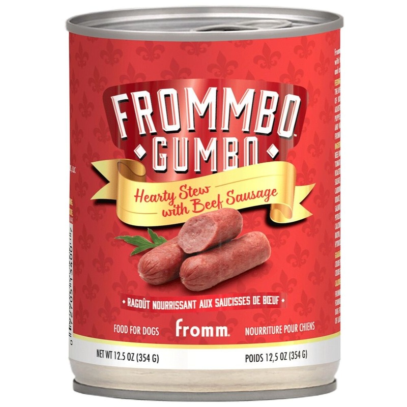 Fromm Frommbo Gumbo Wet Dog Food - Hearty Beef Sausage Stew - 12.5oz Can
