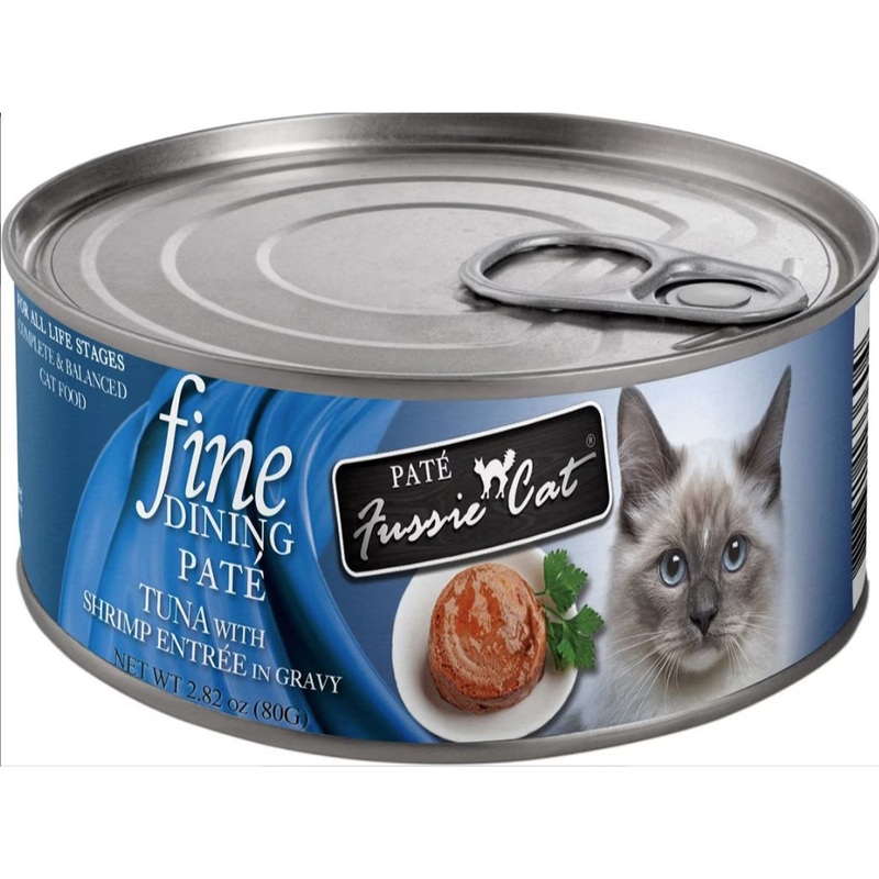 Fussie Cat Fine Dining Wet Cat Food - Tuna with Shrimp - 2.82oz Can