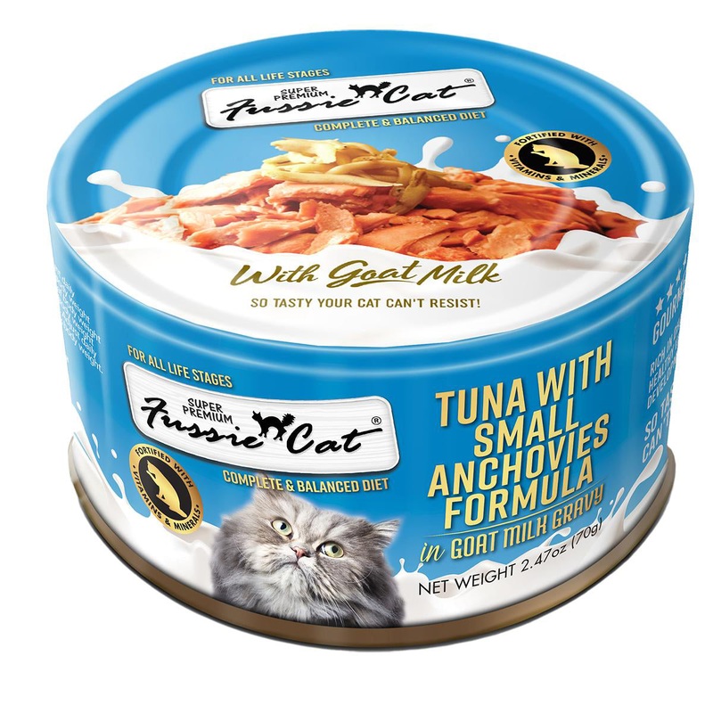 Fussie Super Premium With Goat Milk Gravy Wet Cat Food - Tuna & Small Anchovies  - 2.47oz Can