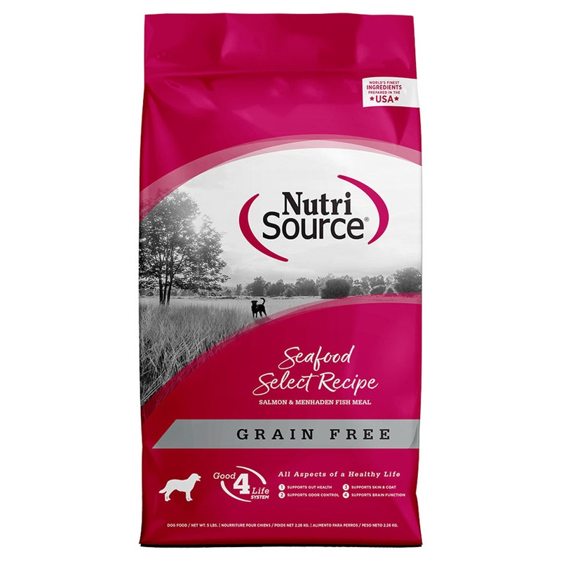 NutriSource Grain Free Dry Dog Food - Seafood Select Salmon & Menhaden Fish - 26lb Bag