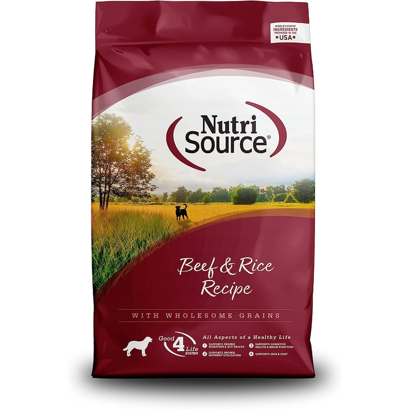 NutriSource Wholesome Grains Dry Dog Food - Beef & Rice - 26lb Bag