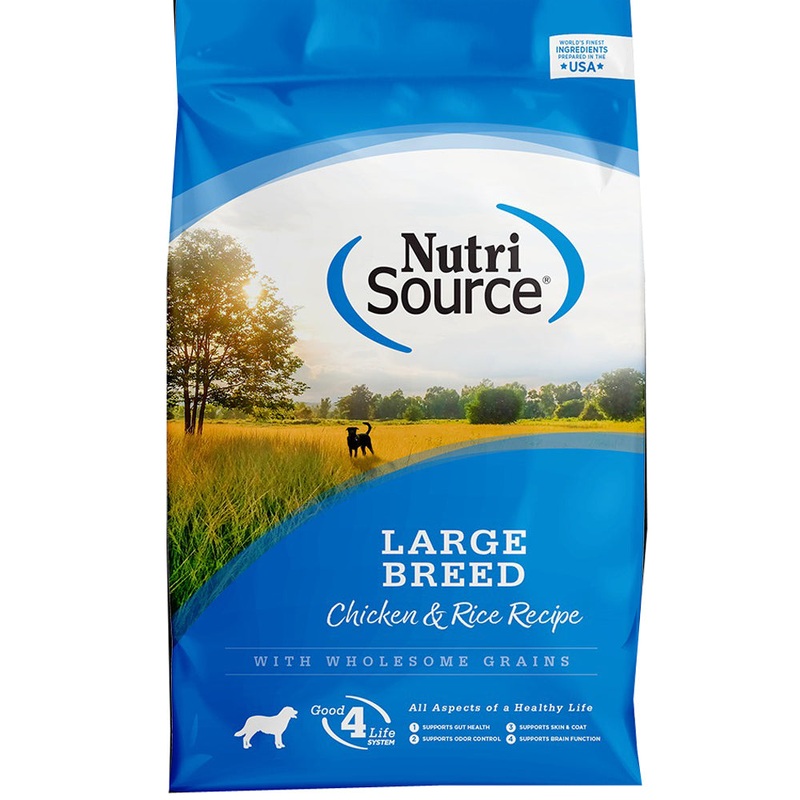 NutriSource Wholesome Grains Large Breed Dry Dog Food - Chicken & Rice - 26lb Bag