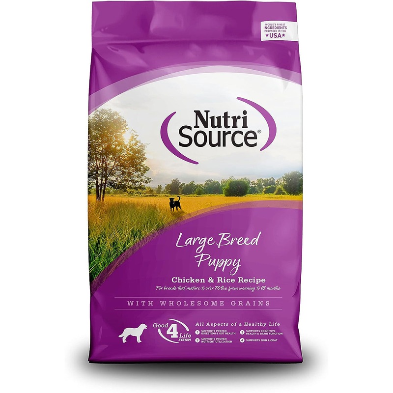 NutriSource Wholesome Grains Large Breed Puppy - Chicken & Rice - 26lb Bag