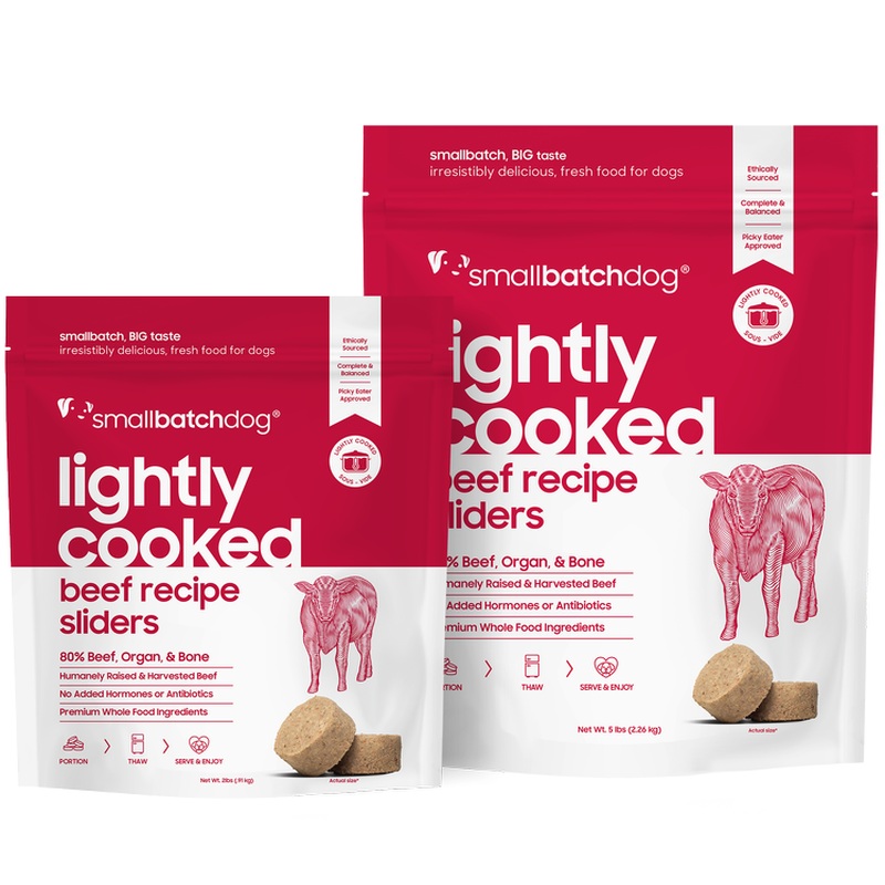 smallbatch Lightly Cooked Frozen Dog Food - Beef - 2lb Bag