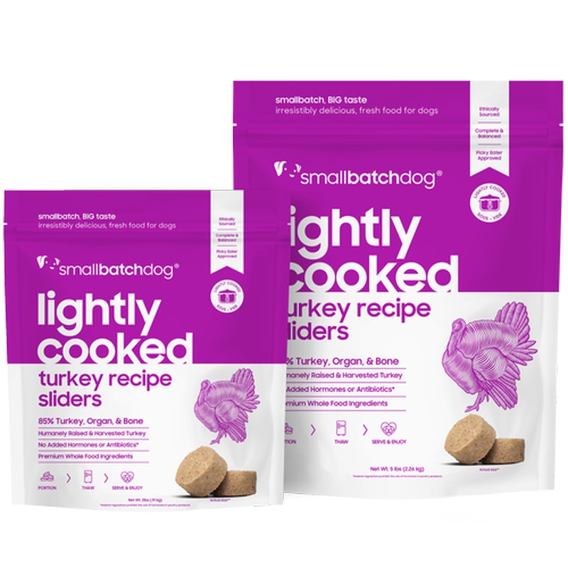 smallbatch Lightly Cooked Frozen Dog Food - Turkey - 2lb Bag