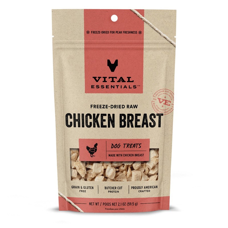 Vital Essentials Freeze-Dried Chicken Breast Dog Treats 2.1 oz