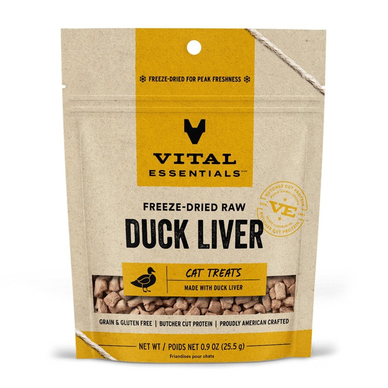Vital Essentials Freeze-Dried Duck Liver Cat Treats 0.9 oz
