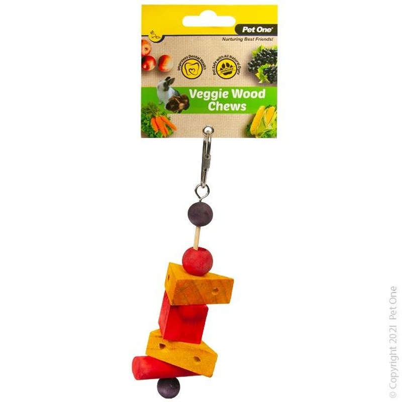 Pet One Veggie Wood Chew Cheese Blocks