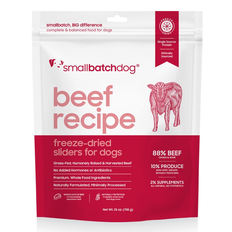 smallbatch Freeze Dried Dog Food Sliders - Beef - 25oz Bag