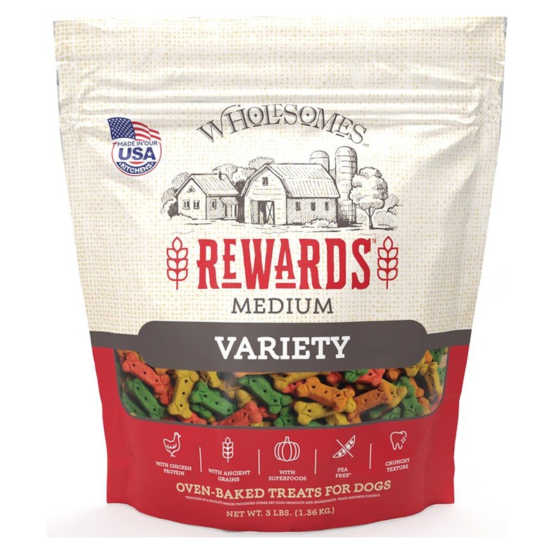 Wholesomes Rewards Variety Medium Dog Treats 3lb