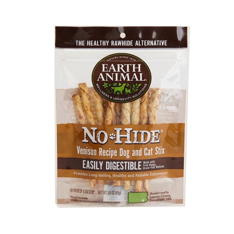 Earth Animal No-Hide Venison Stix 1.6oz 10 Pack
