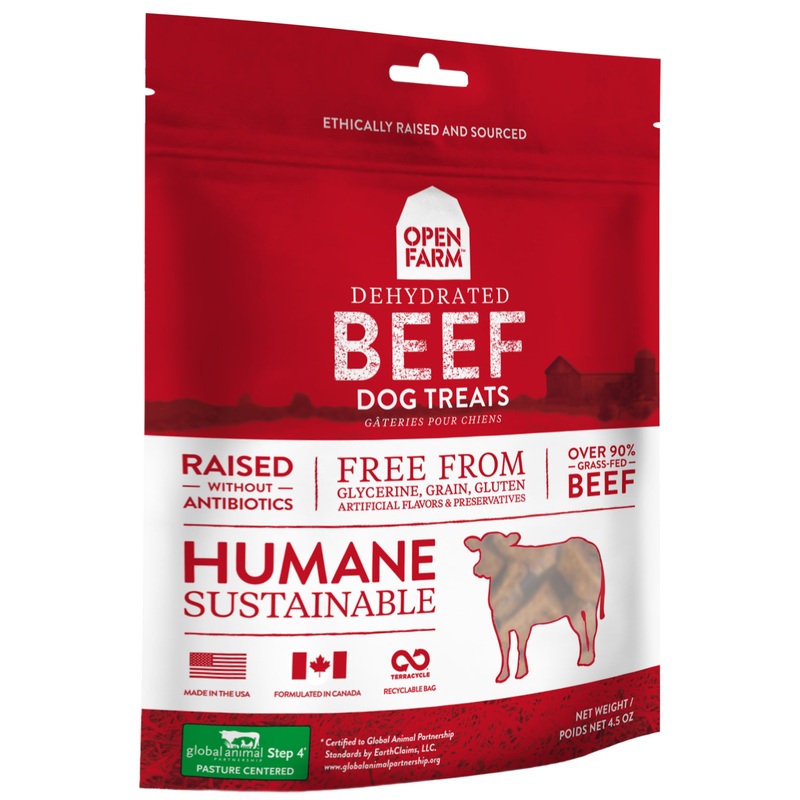 Open Farm Dehydrated Beef Treats for Dogs 4.5oz