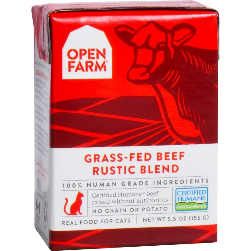 Open Farm Grass-Fed Beef Rustic Blend Wet Cat Food 5.5oz Tetra Pak
