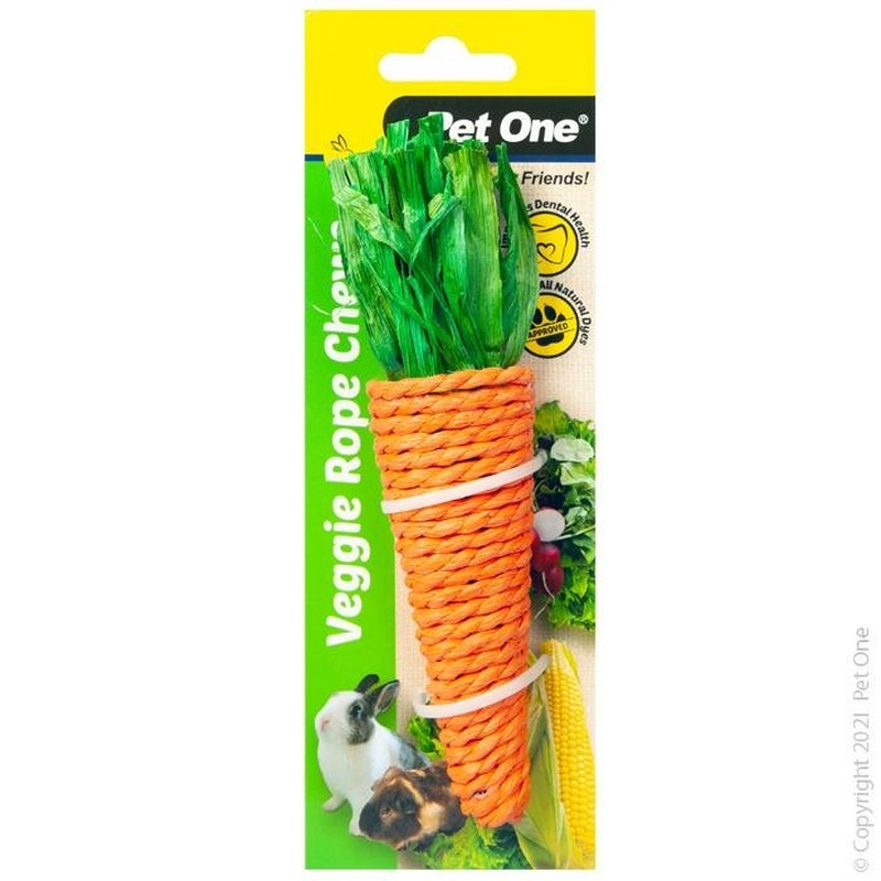 Pet One Veggie Rope Chew Carrot