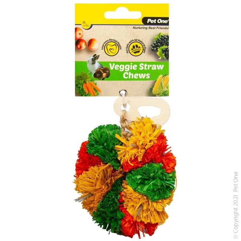 Pet One Veggie Straw Donut Hanging