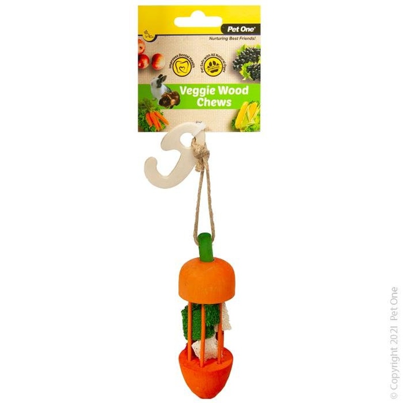 Pet One Veggie Wood Carousel Orange
