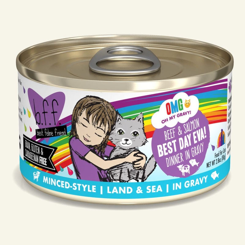BFF OMG Wet Cat Food - Beef & Salmon Best Day Eva! - 2.8oz Can