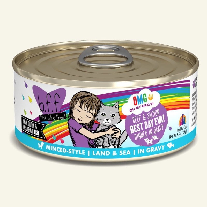 BFF OMG Wet Cat Food - Beef & Salmon Best Day Eva! - 5.5oz Can