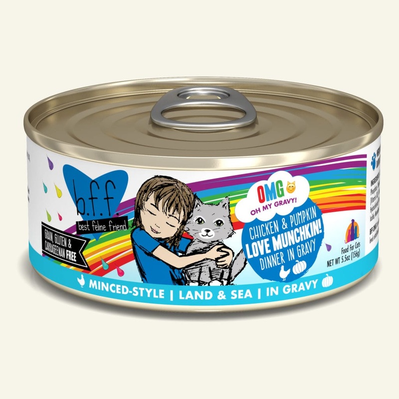 BFF OMG Wet Cat Food - Chicken & Pumpkin Love Munchkin! - 5.5oz Can