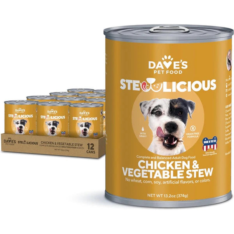 Dave's Pet Food Grain Free Stewlicious  Wet Dog Food - Chicken & Vegetable - 13.2oz Can