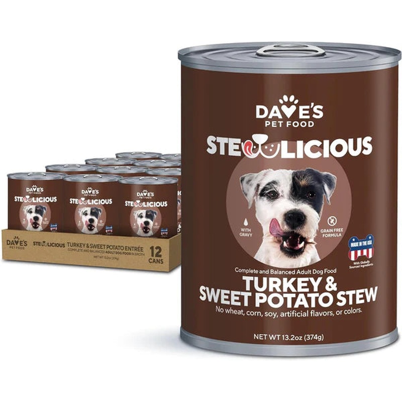Dave's Pet Food Stewlicious Grain Free Wet Dog Food - Turkey - 13.2oz Can