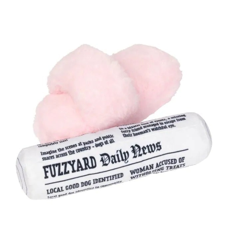 Fuzzyard Dog Toy - Fetch My Slippers & Paper 2 Pack