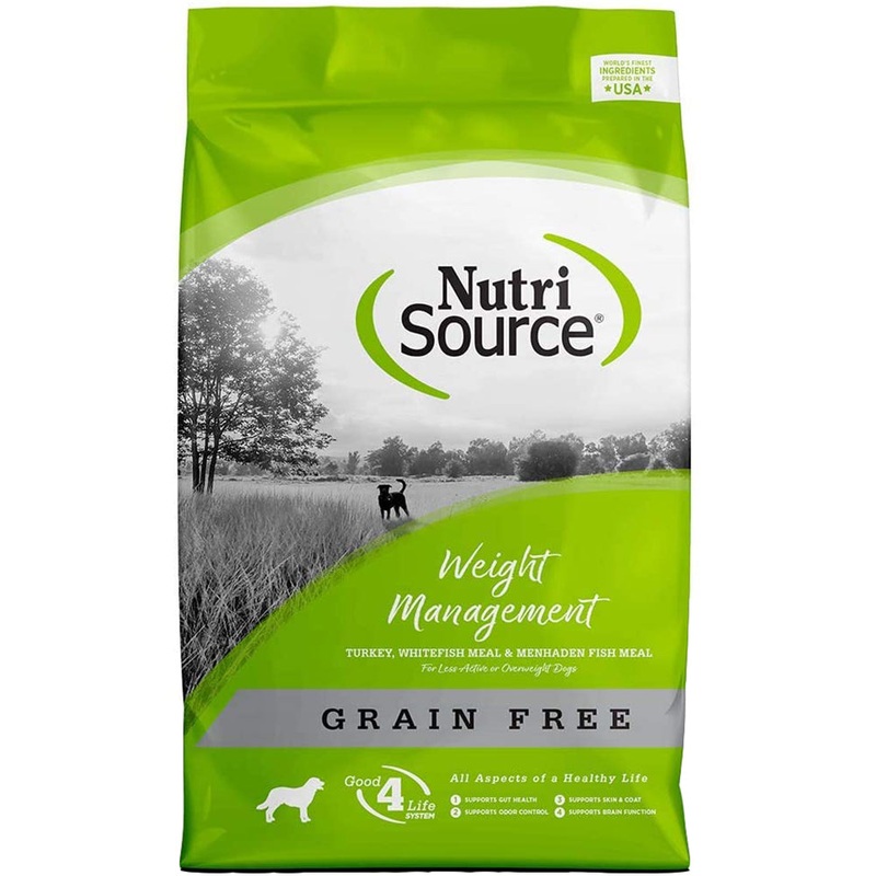 Nutrisource Grain Free Weight Management Dry Dog Food - Turkey, Whitefish, & Menhaden - 5lb Bag