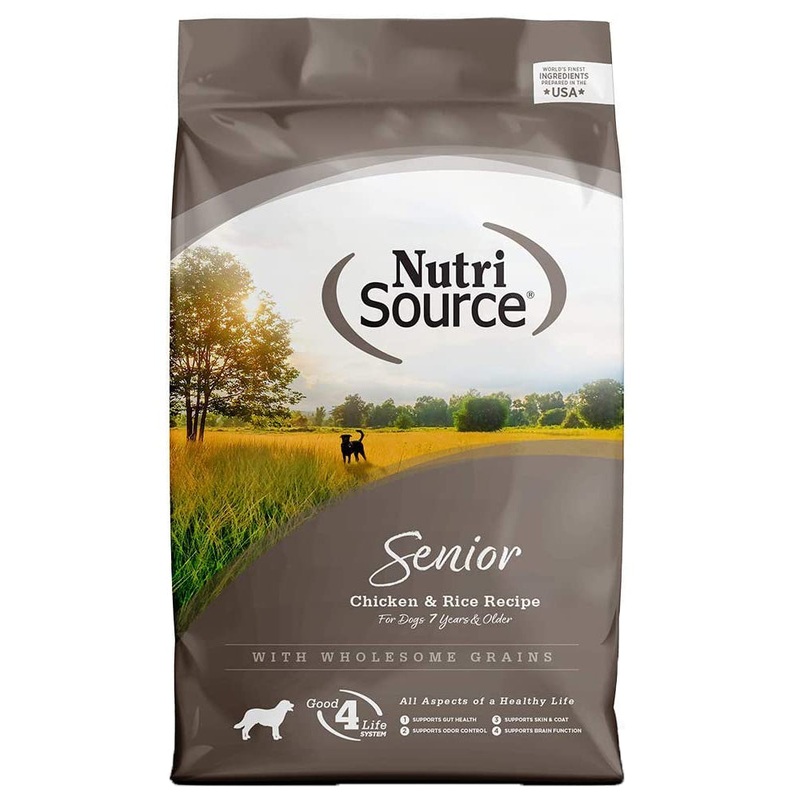NutriSource Wholesome Grains Senior Dry Dog Food - Chicken & Rice  15lb Bag