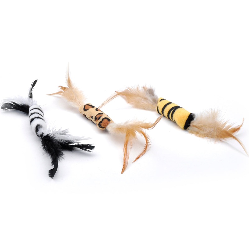 Rascals Feather Cat Toy - Assorted - 8"