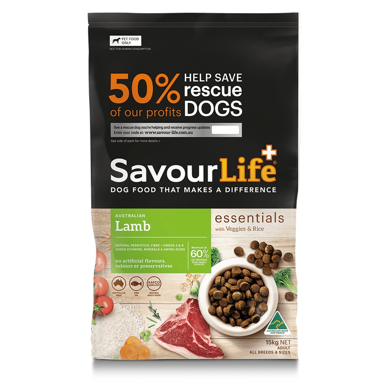 SavourLife Essentials Dry Dog Food Adult Lamb 15kg