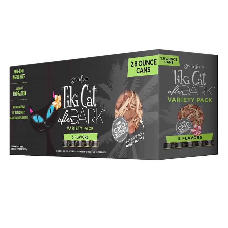 Tiki Cat After Dark Wet Cat Food - Variety Pack - 10ct of 2.8oz Cans