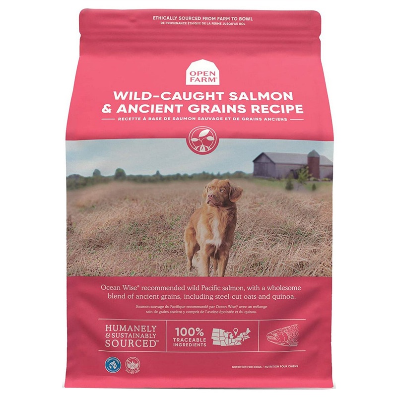 Open Farm Ancient Grains Dry Dog Food - Wild-Caught Salmon & Ancient Grains - 22lb Bag