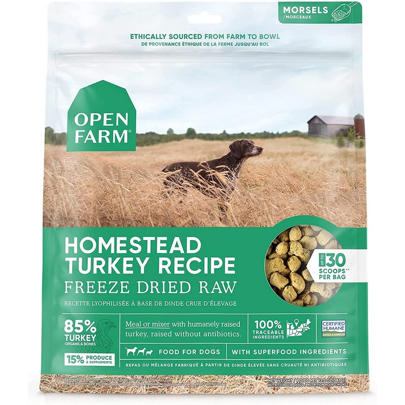 Open Farm Freeze-Dried Raw Dog Food - Turkey Homestead - 13.5oz Bag