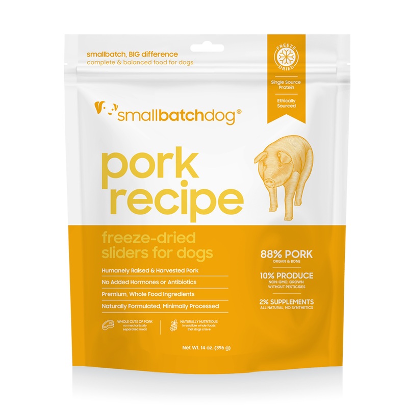 smallbatch Freeze Dried Dog Food Sliders - Pork - 14oz Bag