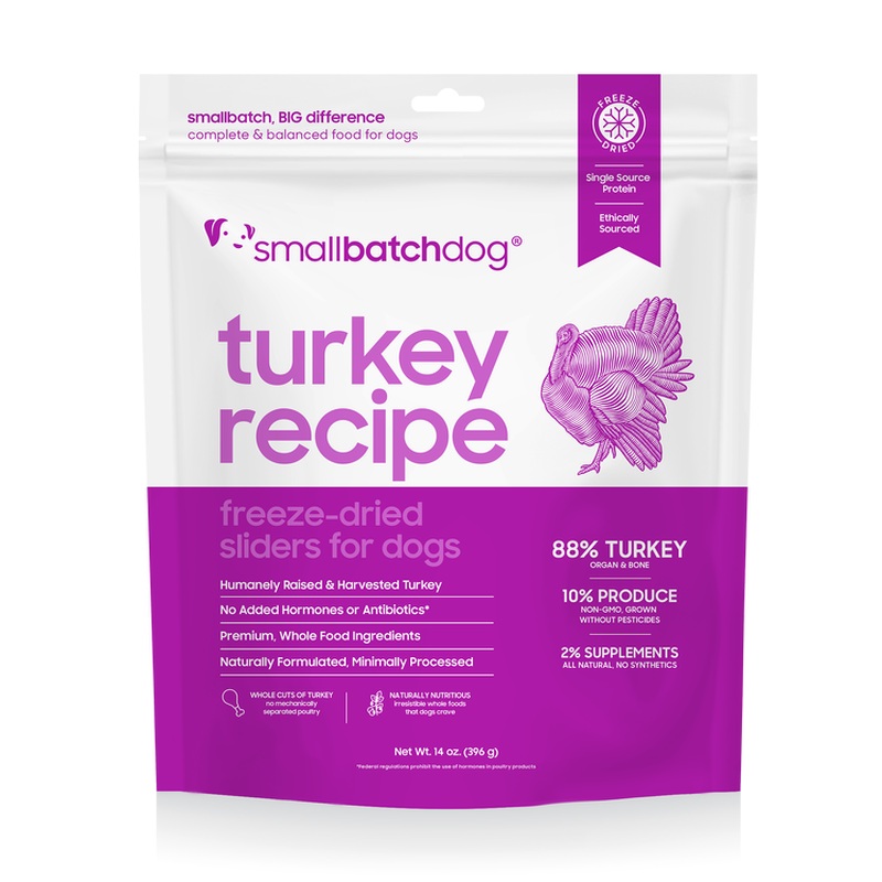 smallbatch Freeze Dried Dog Food Sliders - Turkey - 14oz Bag