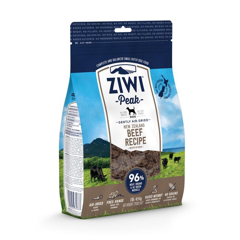 Ziwi Peak Air-Dried Dog Food - Beef - 1lb Bag