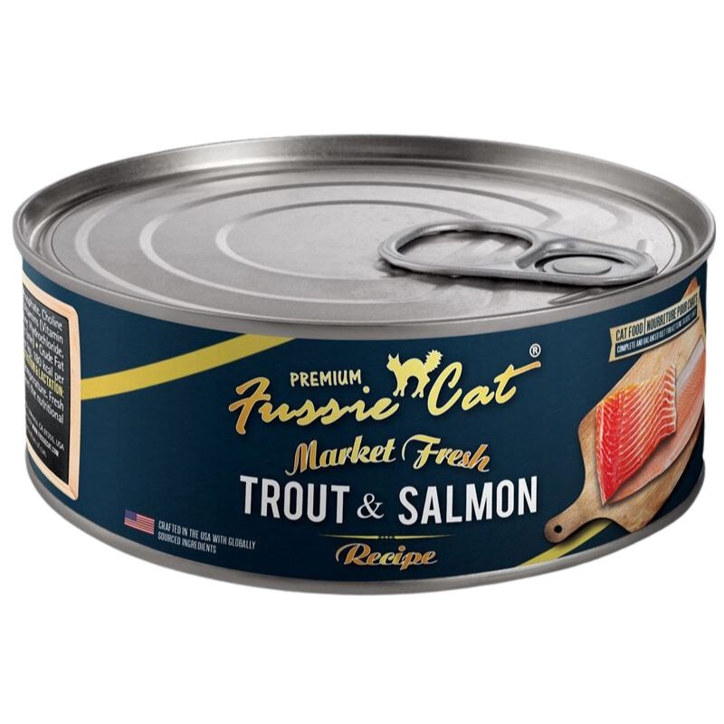 Fussie Cat Premium Market Fresh Wet Cat Food - Trout & Salmon - 5.5oz Can