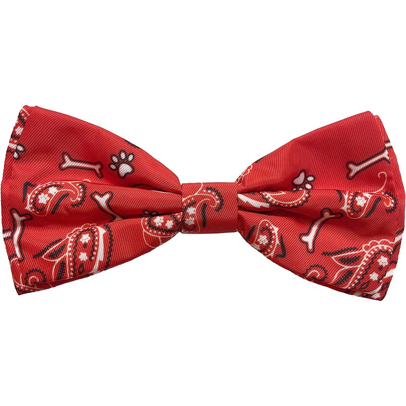 Huxley & Kent Bone-Dana Red Pet Bow Tie 2''