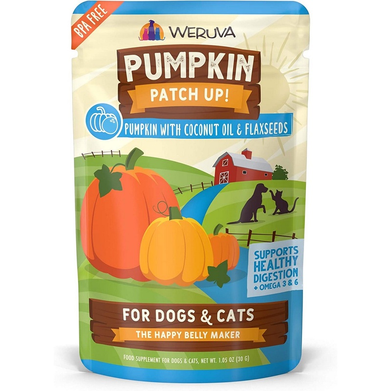 Weruva Pumpkin Patch Up with Coconut Oil & Flaxseeds Dog Cat Food Supplement 1.05oz