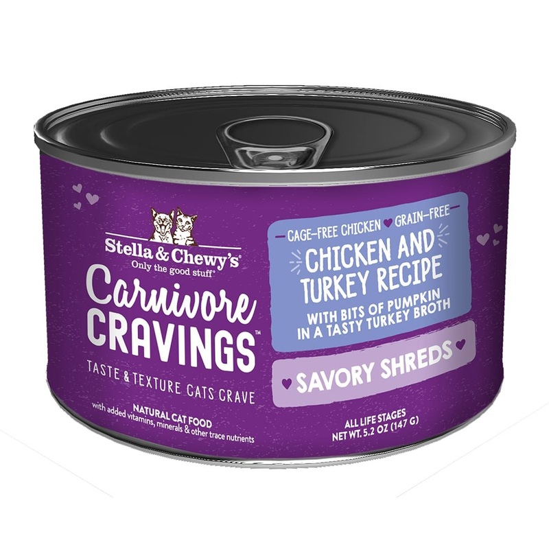 Stella & Chewy's Carnivore Cravings Savory Shreds Wet Cat Food - Chicken & Turkey - 5.2oz Can