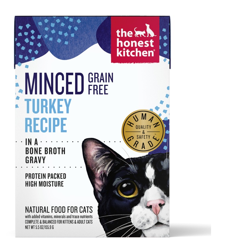The Honest Kitchen Grain Free Wet Cat Food - Minced Turkey - 5.5oz Pouch