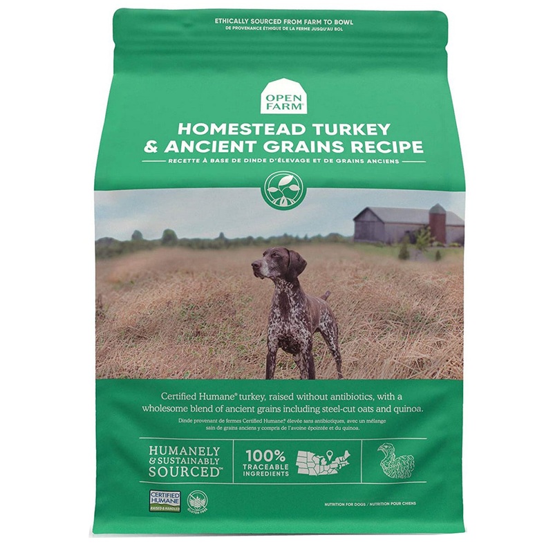 Open Farm Ancient Grains Dry Dog Food - Homestead Turkey & Ancient Grains - 22lb Bag