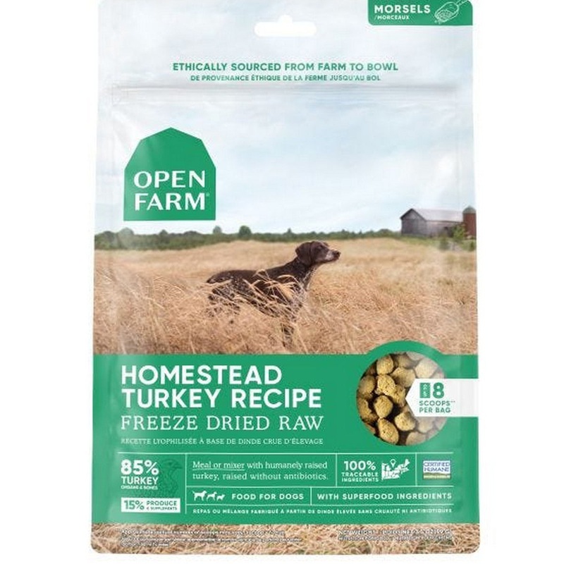 Open Farm Freeze Dried Raw Homestead Turkey Dog Food 3.5oz