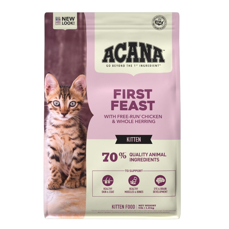 Acana First Feast Kitten Dry Cat Food - Chicken, Turkey, & Herring - 4lb Bag