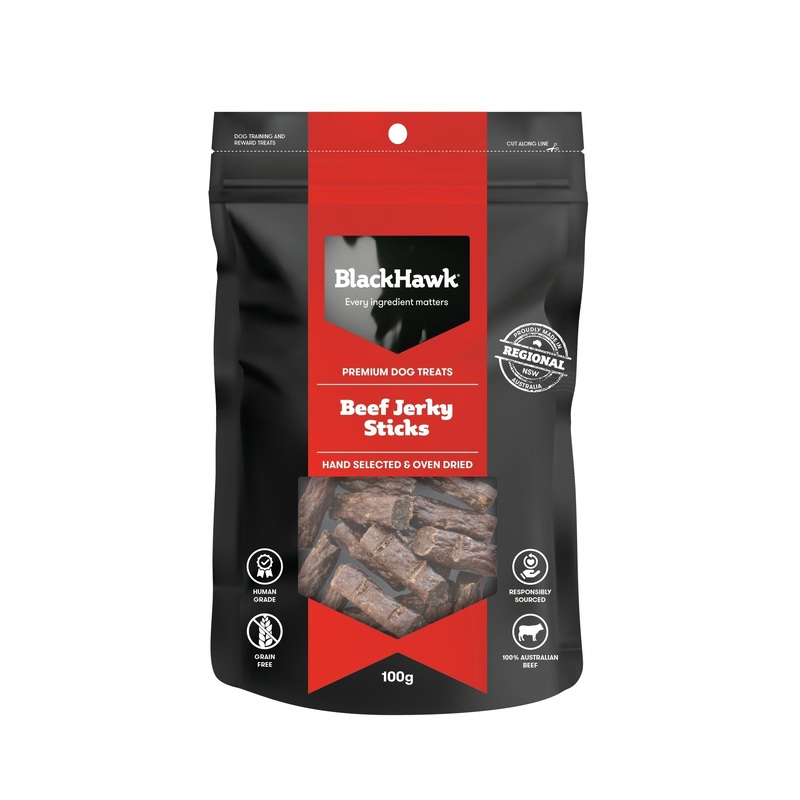 Black Hawk Dog Treats Beef Sticks 100g