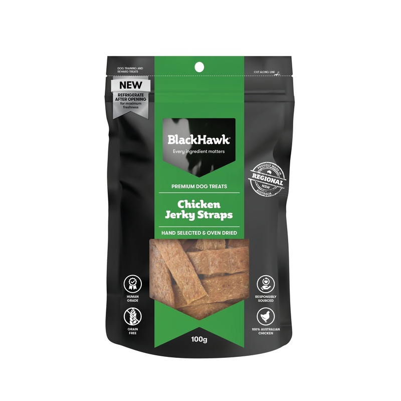 Black Hawk Dog Treats Chicken Straps 100g